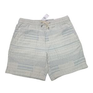 New American Eagle Mens Medium Steel Blue Stripe 8" Lived-In Trekker Shorts